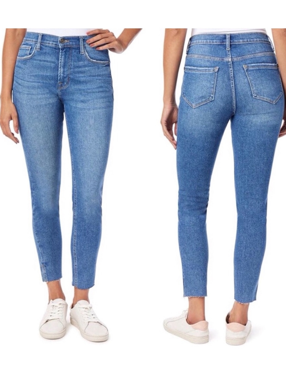 NWT Kensie Vintage Luxe Raw Hem Kelsey High Rise Skinny Jeans 27,l